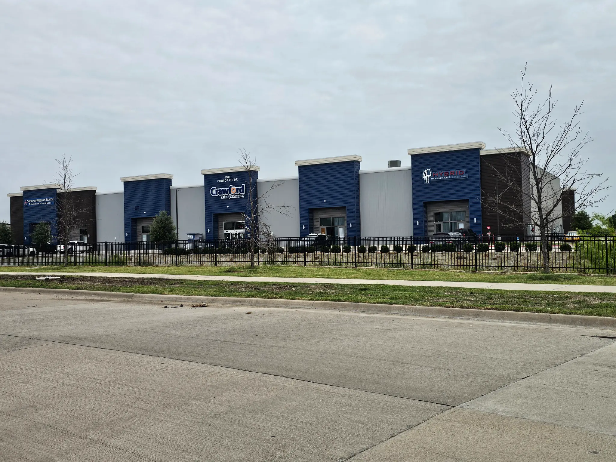 Commercial retail center front facade steel construction by KC Construction